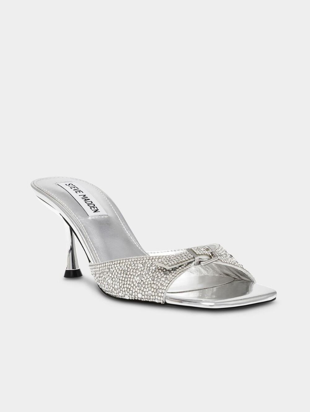 Steve Madden Silver Rhinestone Heels - Picture 8 of 11